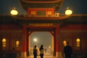 镜前独白短剧封面，镜前人物背影